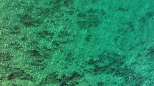 Sea Texture 4K Aerial View Turkey Alanya