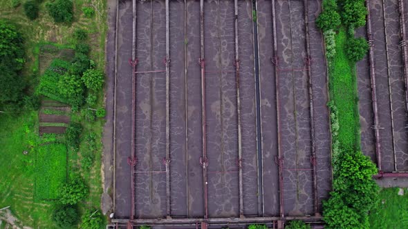 Aerial View of Wastewater Treatment Plant