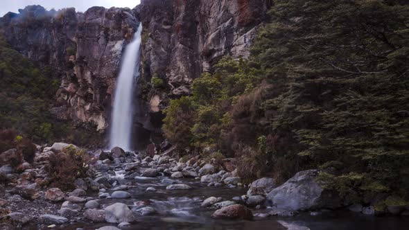 New Zealand waterfall timelapse