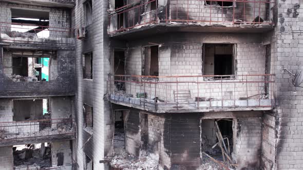 War in Ukraine  Destroyed Building in Borodyanka Bucha District