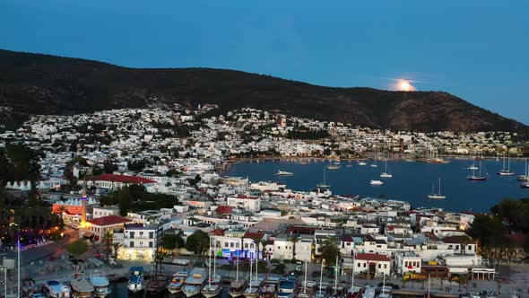 Bodrum city night drone shoot