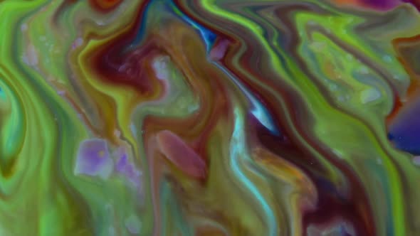 Abstract Magical Colorful Chaos Paint Ink Swirling 9