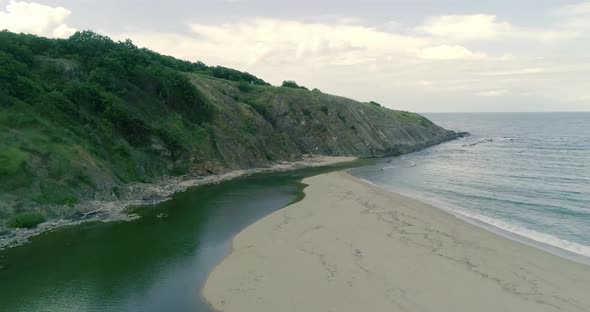 Flying above the sea