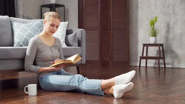 Young woman is resting at home