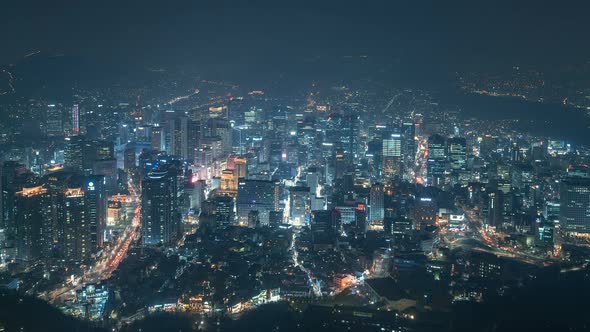 The heart of Seoul at night