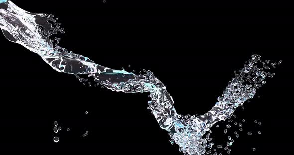 Liquid Drops and Splashes Twirl Realistic alt