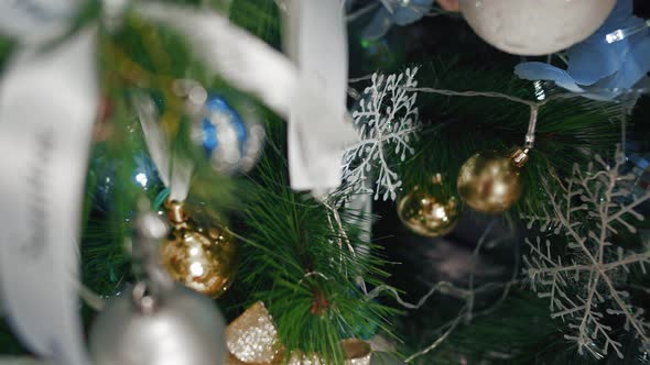 Christmas Tree Decoration Close Up