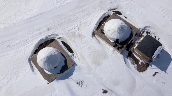 Yurt Nomadic House Hotel Complex in Kazakhstan Mountains