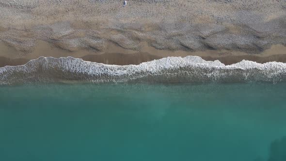 Sea Waves Aerial View