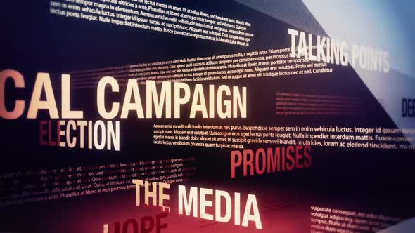 Political Campaign Related Terms Background Loop