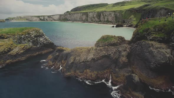 Ireland Bay Coast Aerial Cliff Shore Landscape at White Rock Beach