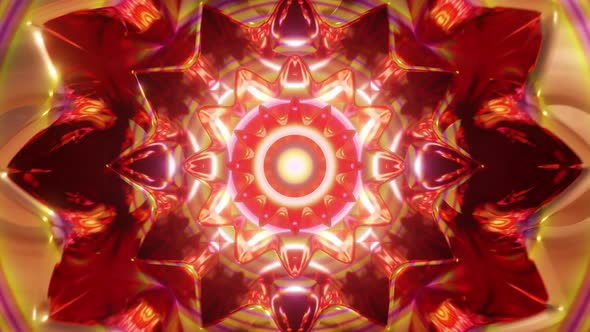 Transition Alpha Matte 4K Seamless Vj Loop Colorful 3d Mandala With Sacred Geometry Visuals