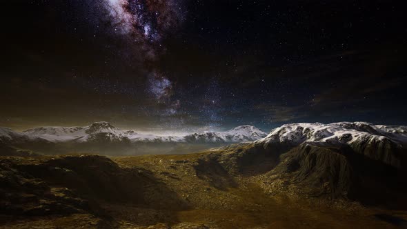 Himalaya Mountain Star Night Time alt