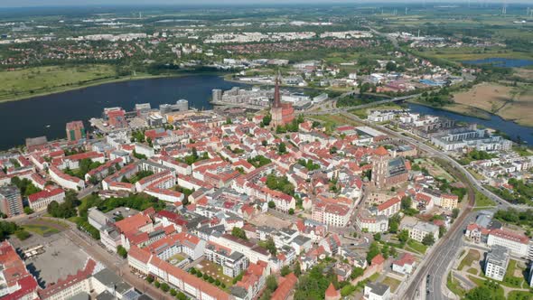 Aerial Panoramic View of Old Town