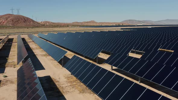 Aerial View of Solar Power Station, Aerial View of Solar Farm on Sunny Day  alt