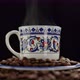 Coffee cup and coffee beans. Hot ceramic coffee cup with smoke - VideoHive Item for Sale