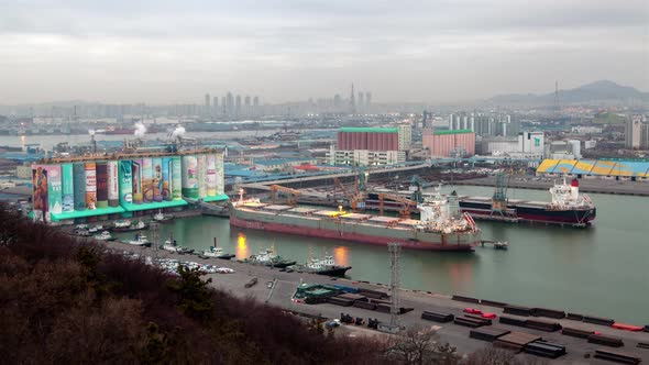 Aerial Incheon Transportation Ferry Transport Korea