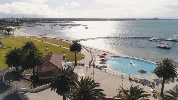 Geelong Waterfront Aerial View