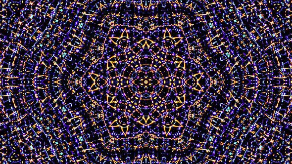 Abstract kaleidoscope shining beautiful red blue line smooth motion with shining light motion