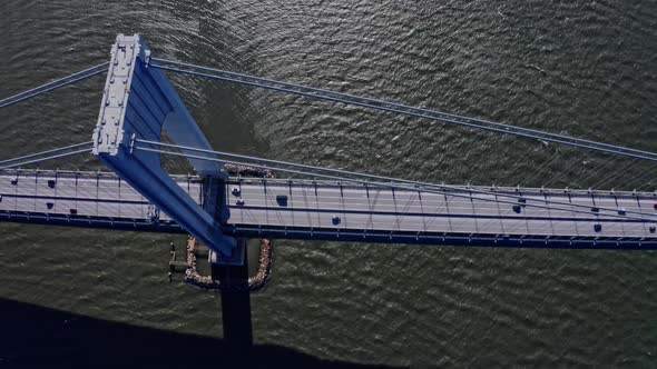 Verrazano Bridge and the East River in New York City