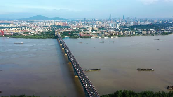 urban construction landscape,yangtze river bridge