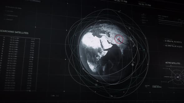 Secret spying software receiving and analyzing a satellite signal from Pakistan