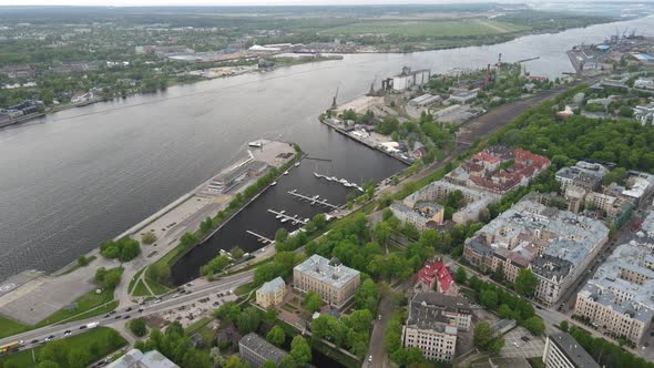 River harbor panorama