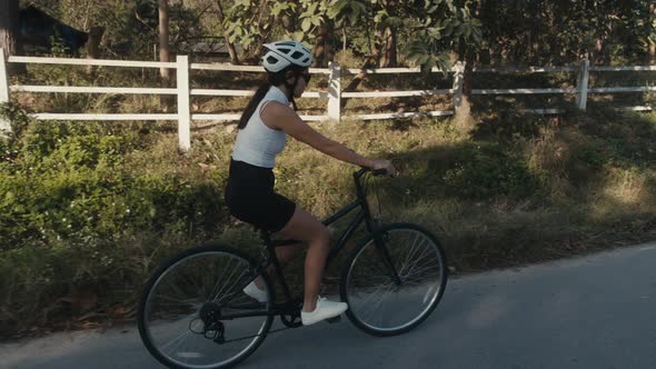 Cyclist Girl Training