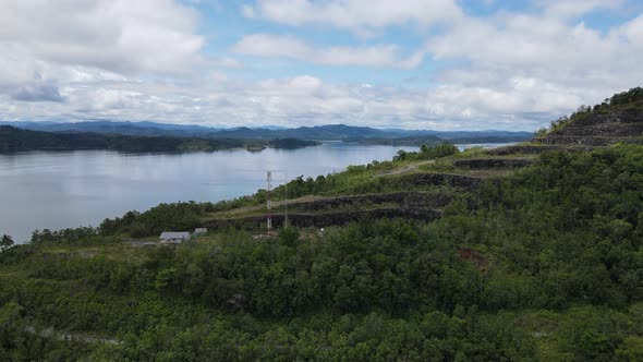 Aerial View of Fish Farms in Norway