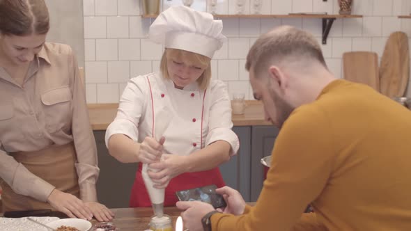 Man Making Video during Culinary Master Class