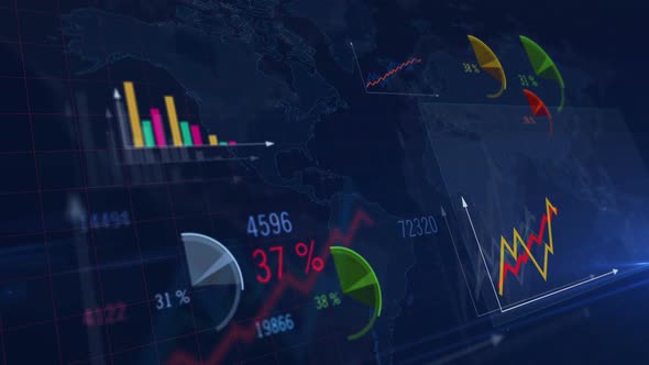 Business chart economy graph growth data diagram