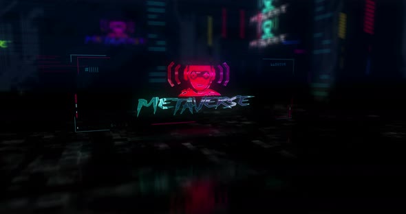 Metaverse futuristic cyberpunk style