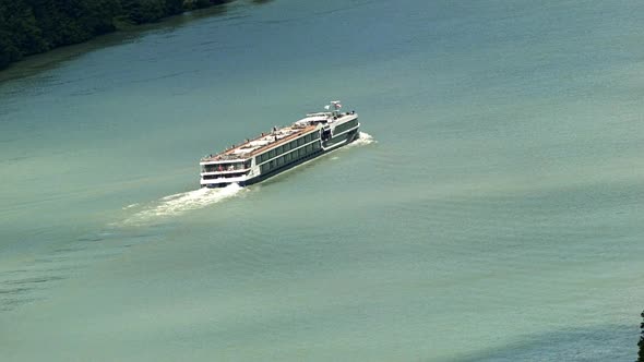 Passenger ship in cruise on Danube river 5