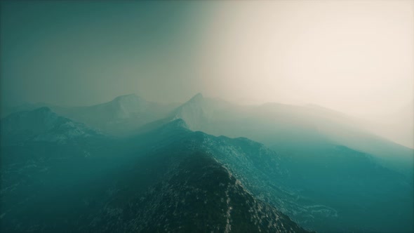 Morning Fog in Mountain of Afghanistan