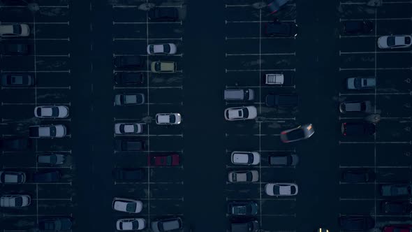 Timelapse of Night Car Parking