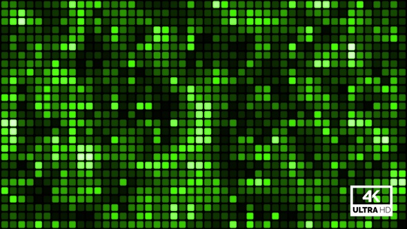 Green Digital Dots Led Display Background Animation Looped V4