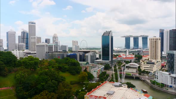 Time lapse of Building in Singapore city