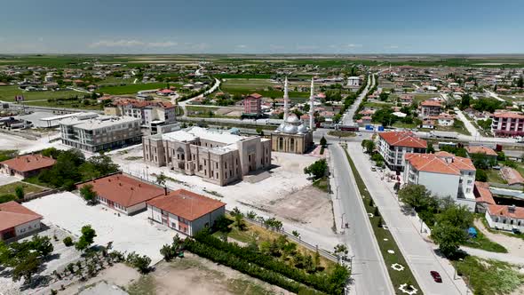 Old City in Turkey aerial view 4 K