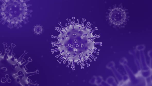 Coronavirus ( Covid – 19 ) 4K Looped Background  - Purple alt