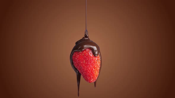Chocolate Drop On Red Berry Strawberry