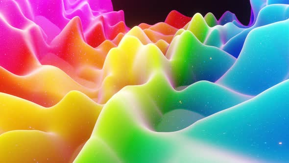 Beautiful Abstract 3D Surface with Extrude Waves