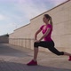 Girl Performing Standing Stretch Lunge - VideoHive Item for Sale