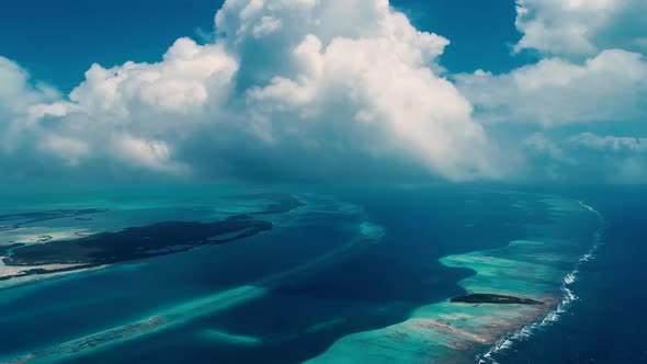 Los Roques caribbean island Venezuela. Tropical scenery. Travel destination.