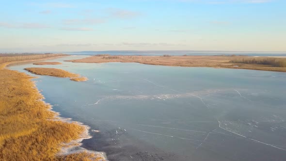 Frozen Winter River Nature