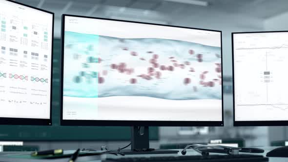 Medical Diagnostic system is inspecting the blood flow inside of the artery alt