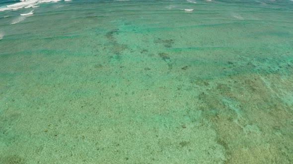 Transparent Blue Sea Water in the Lagoon