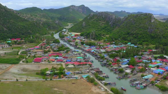 Bang Pu Fishing Village in Sam Roi Yot National Park Prachuap Khiri Khan Thailand