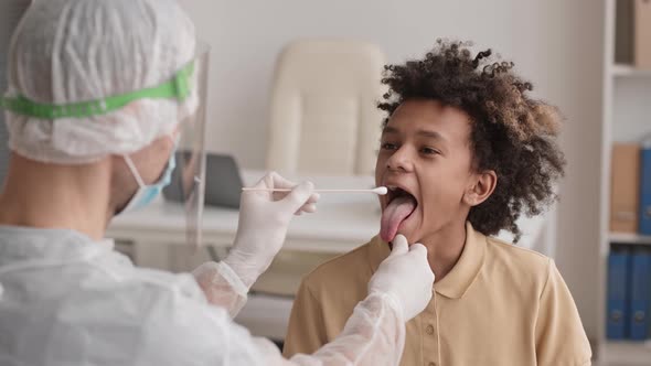 African Getting Saliva Sample Collected