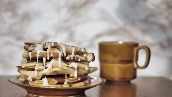 Waffles with Condensed Milk