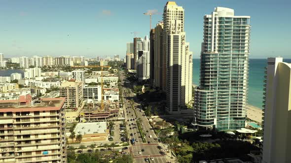 Opening shot of Sunny Isles Beach miami dade FL